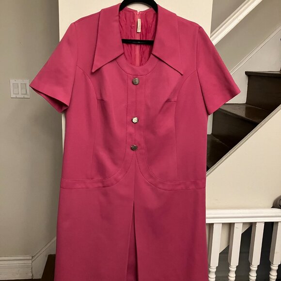 Dusty Rose Vintage Plus Size Dress - Picture 2 of 12